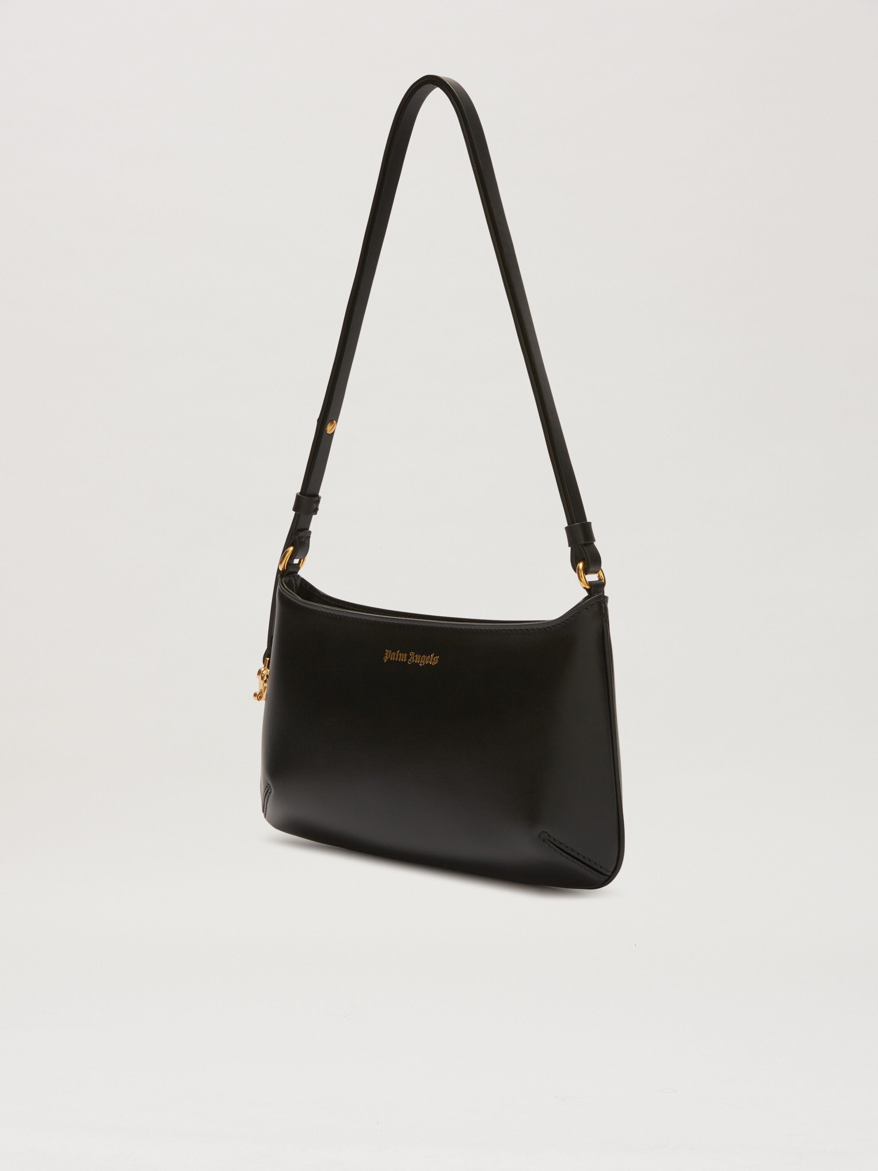 PALM ANGELS  Golden Mongram Giorgina Bag NERO/ORO PWNN028C99LEA001