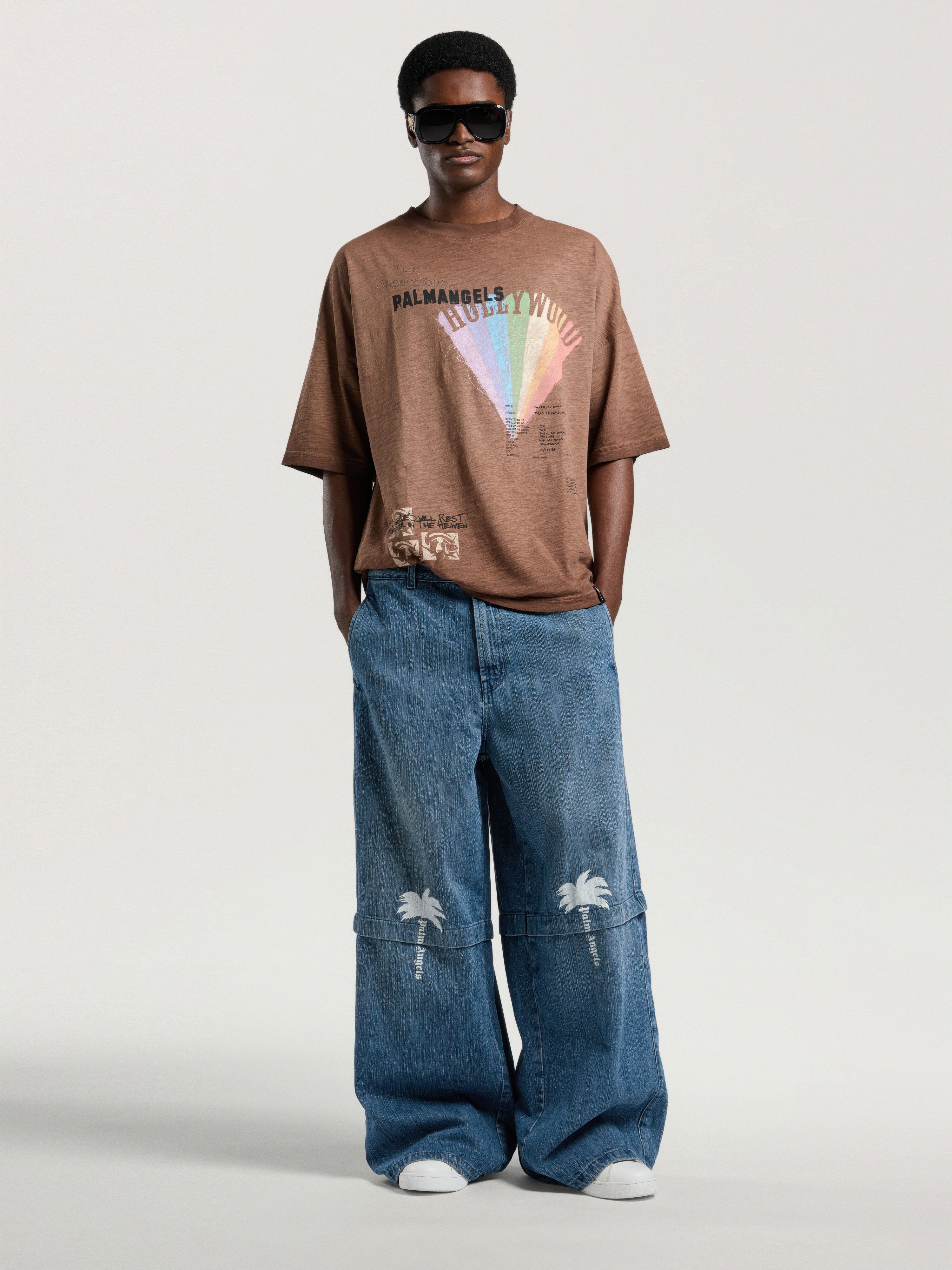 Neon Boulevard Loose T-Shirt PALM ANGELS Neon Boulevard Loose T-Shirt BROWN - MULTICOLOR PAMAA03W26JR08
