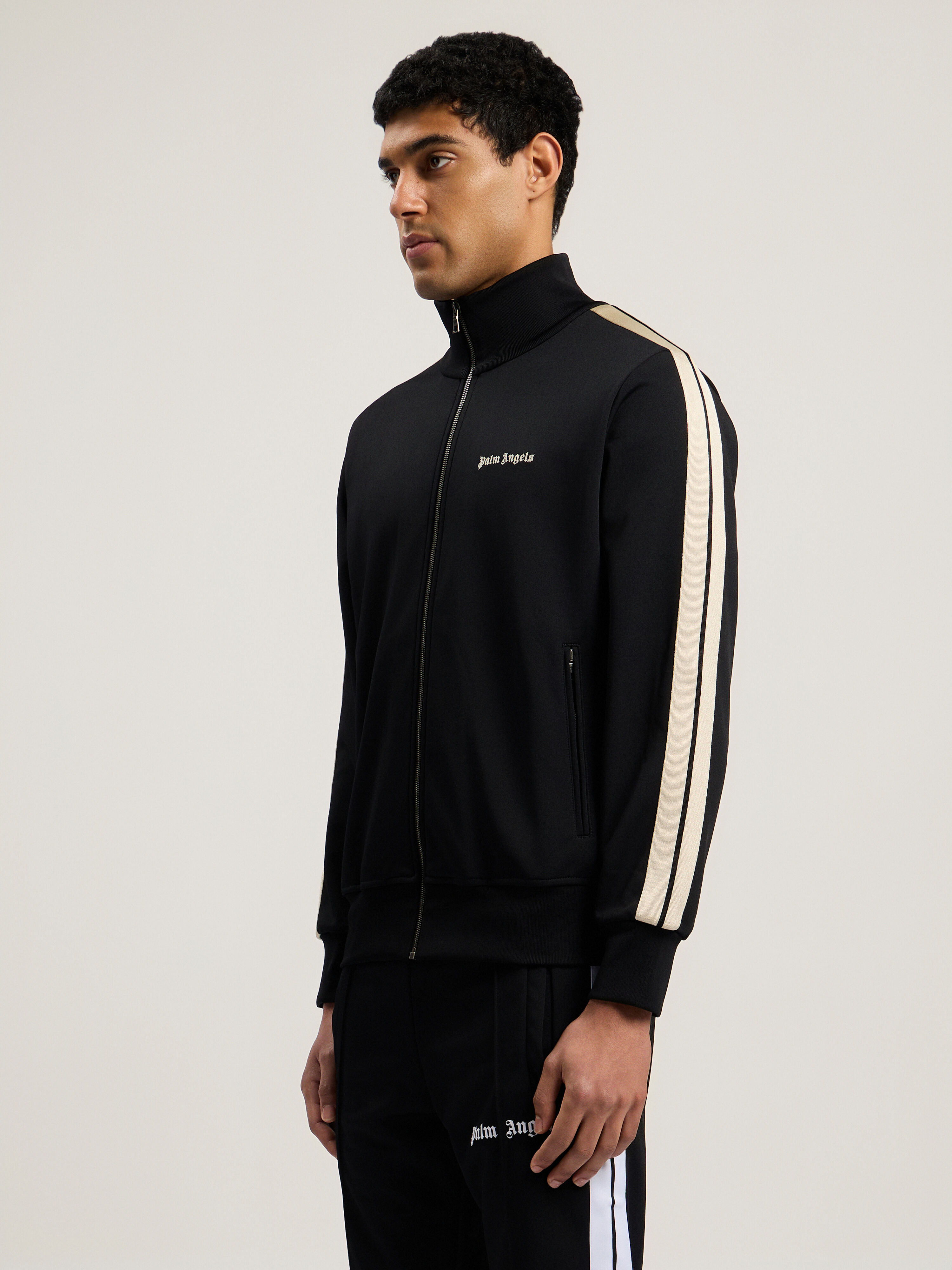 Classic Logo Track Jacket in BLACK OFF WHITE for Men | Palm Angels®