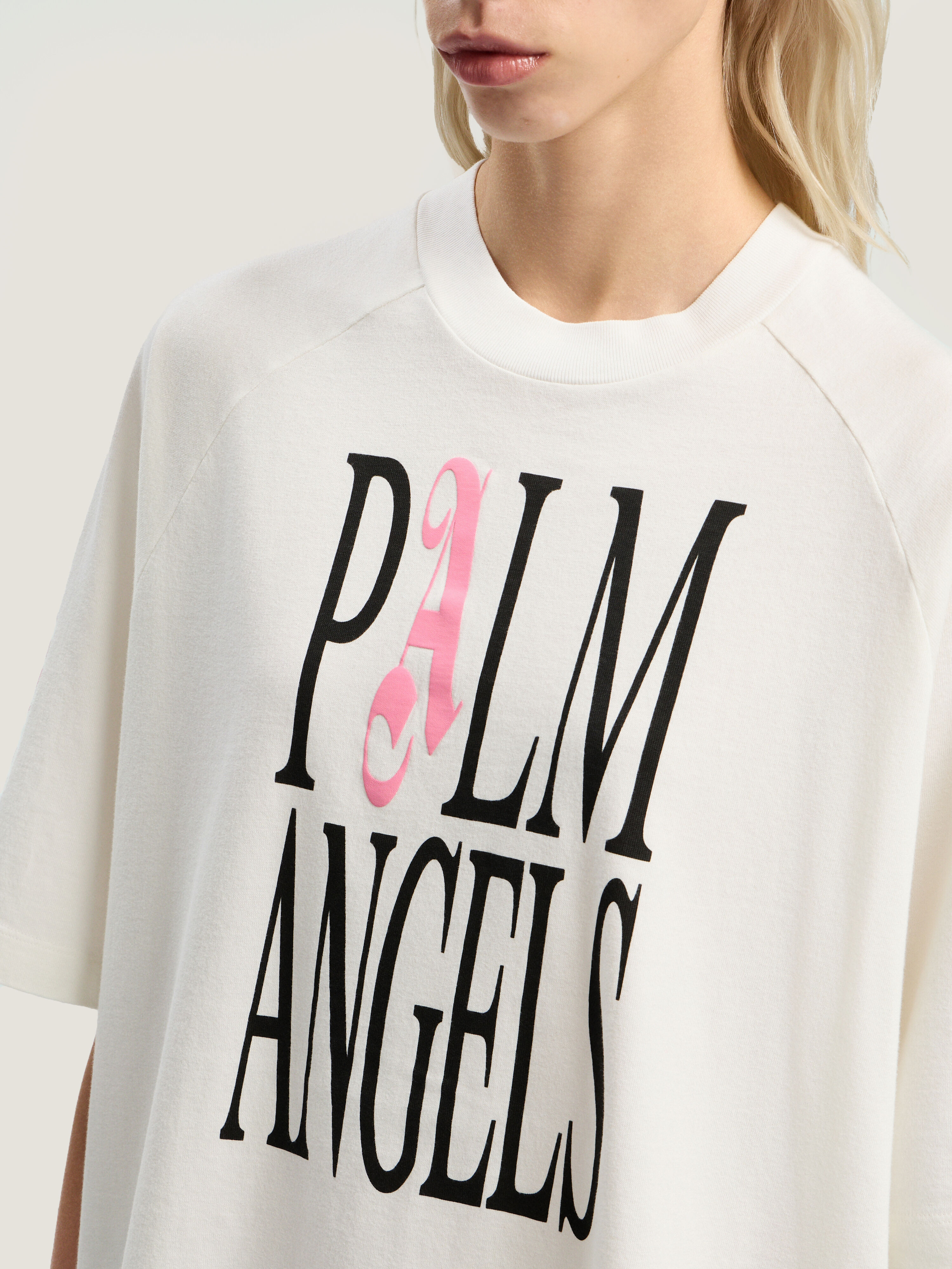 PALM ANGELS Flames Loose T-Shirt OFF WHITE - MULTICOLOR PWAA07EF25JER001