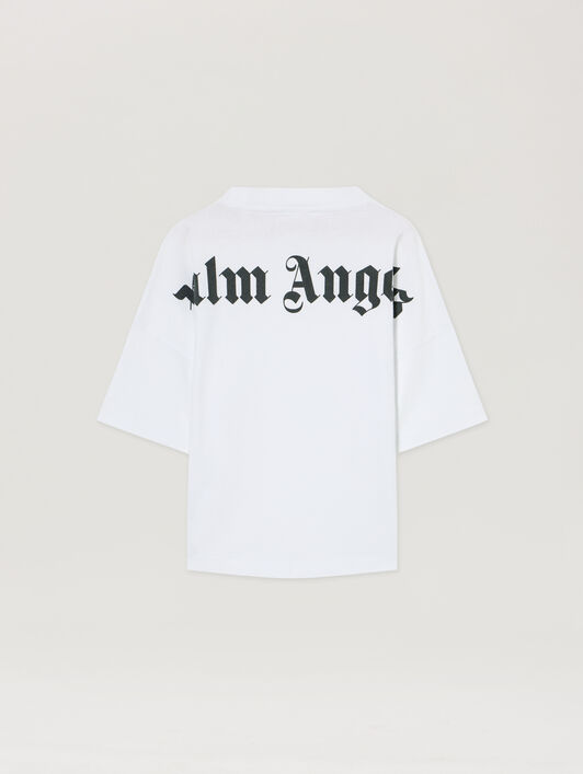PALM ANGELS Classic Overlogo T-Shirt S/S WHITE BLACK PBAA002C99JER001