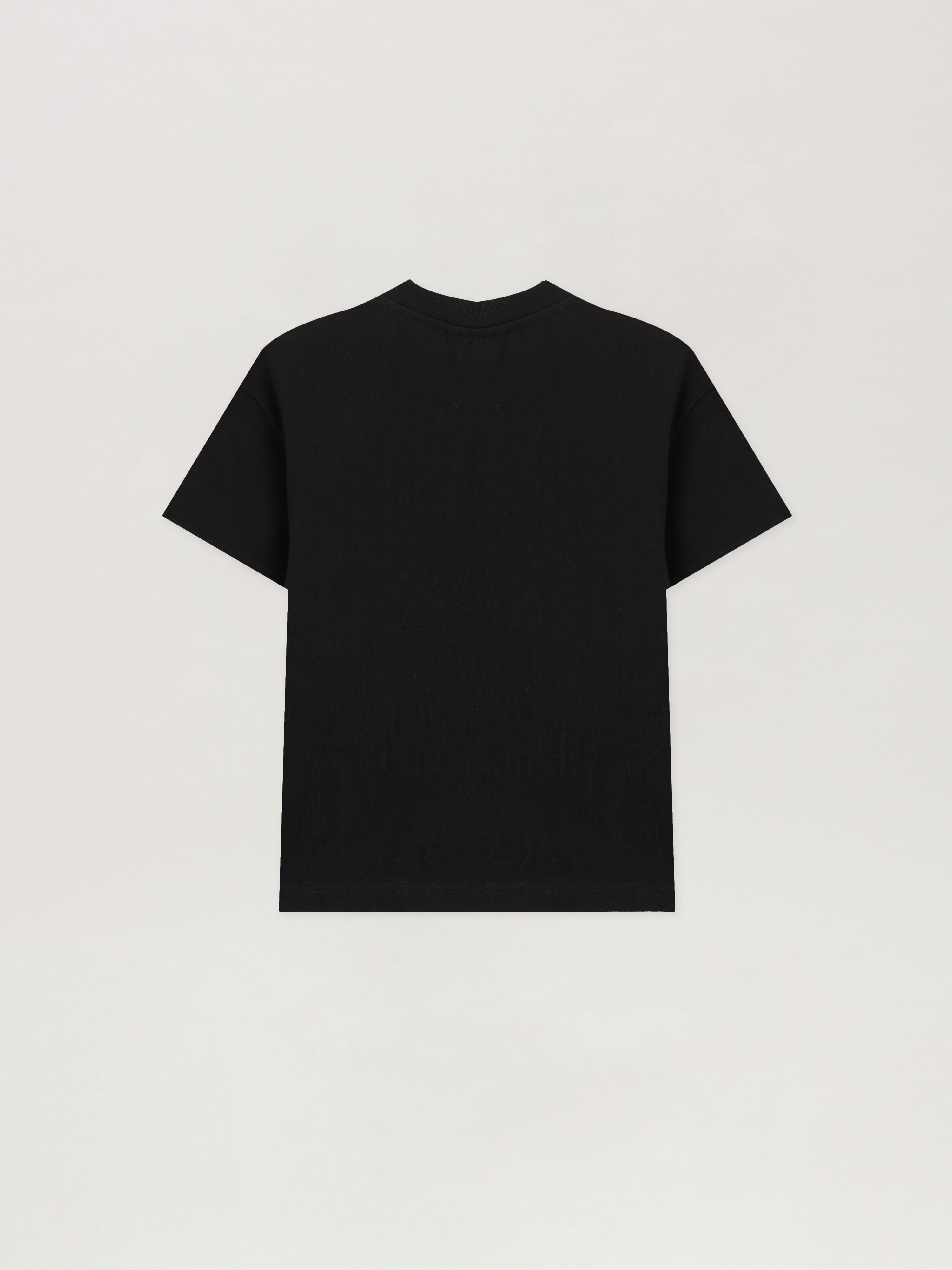 PALM ANGELS Neck Logo Brushed T-Shirt NERO/BLACK PGAA002S26JER005