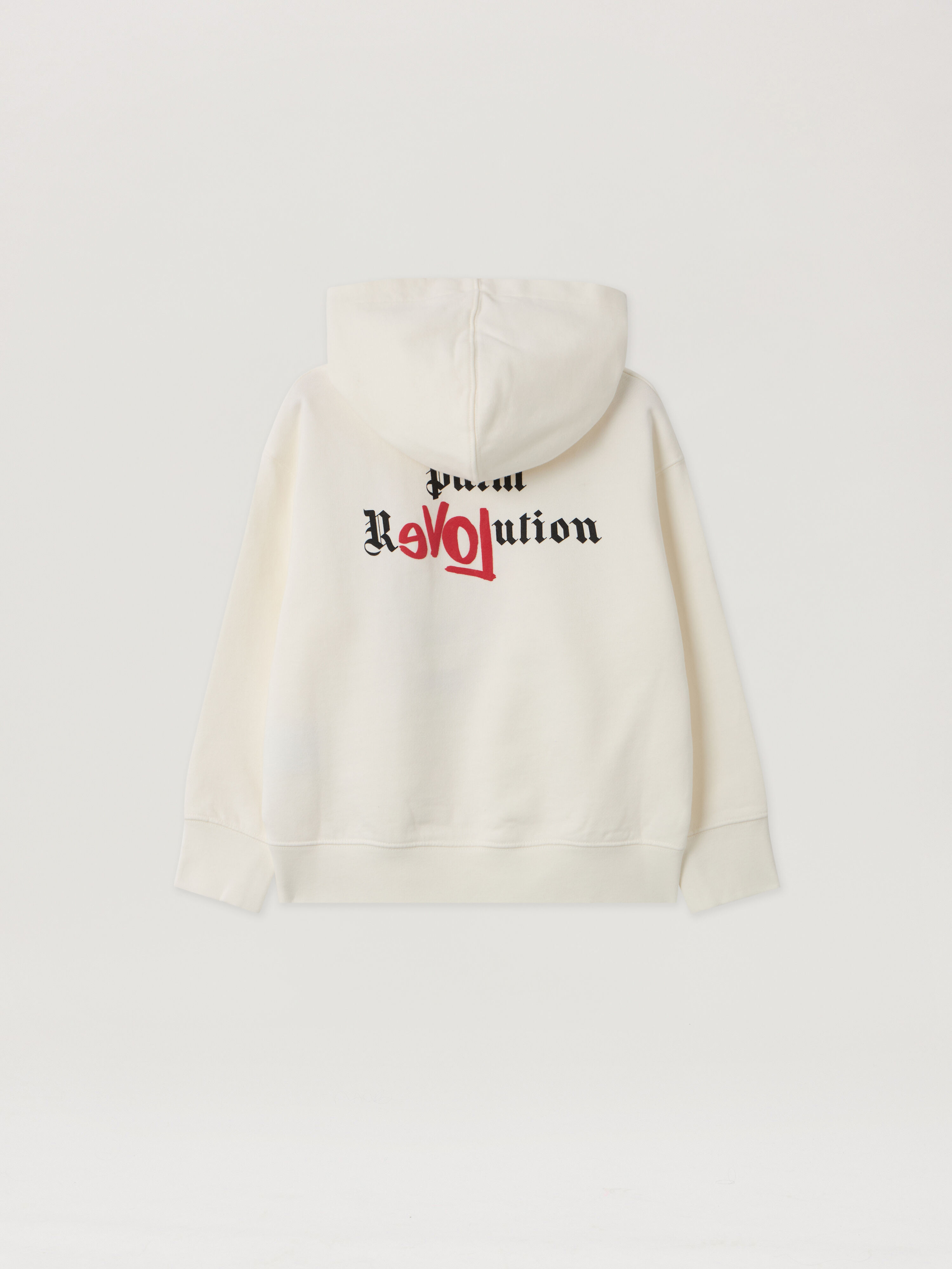PALM ANGELS Palms Flag Regular Hoodie OFF WHITE - RED PBBB012F25FLE004