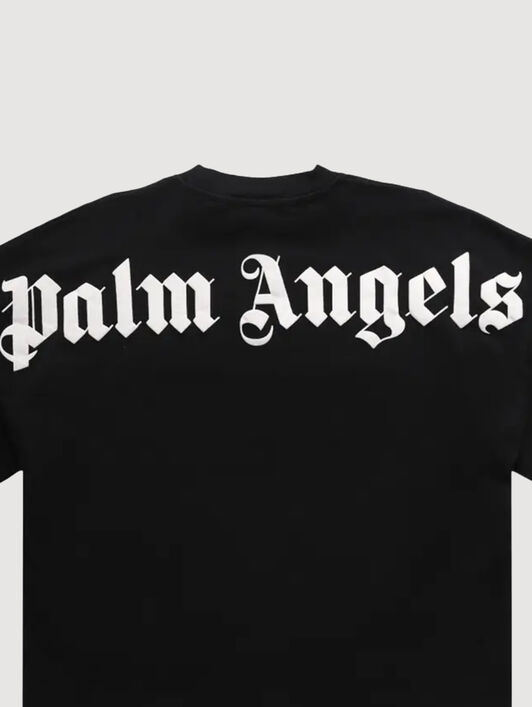 Classic Logo Over Tee PALM ANGELS Classic Logo Over Tee BLACK WHITE PMAA002C99JER001