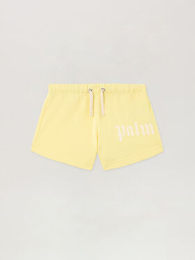 PALM ANGELS Overlogo Sweat Short GIALLO/YELLOW PGCI005S26FLE002
