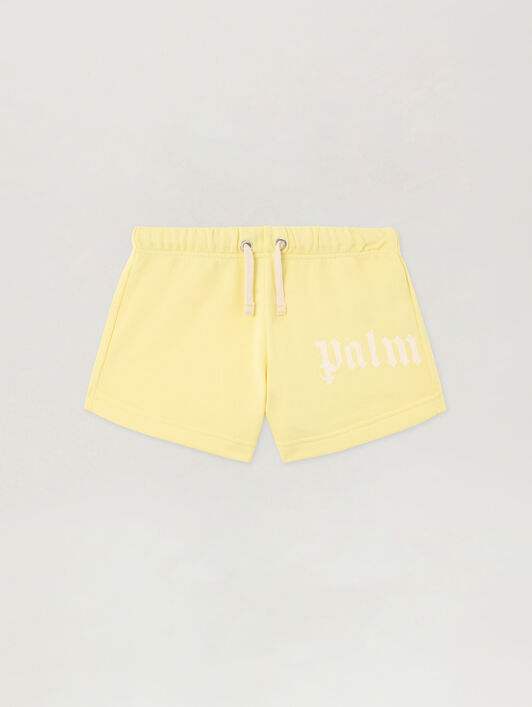 PALM ANGELS Overlogo Sweat Short GIALLO/YELLOW PGCI005S26FLE002