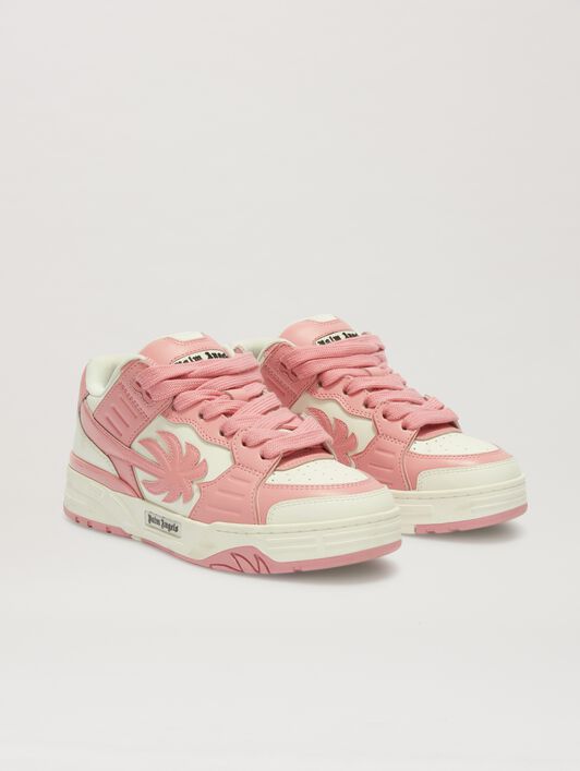 PALM ANGELS  VENICE LEDER SNEAKERS WHITE - PINK PWIA065S25LEA001