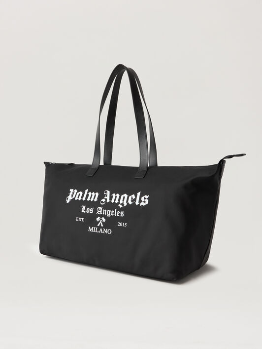 PALM ANGELS Milan La Tote Bag BLACK OFF WHITE PMNA07JS26FAB001