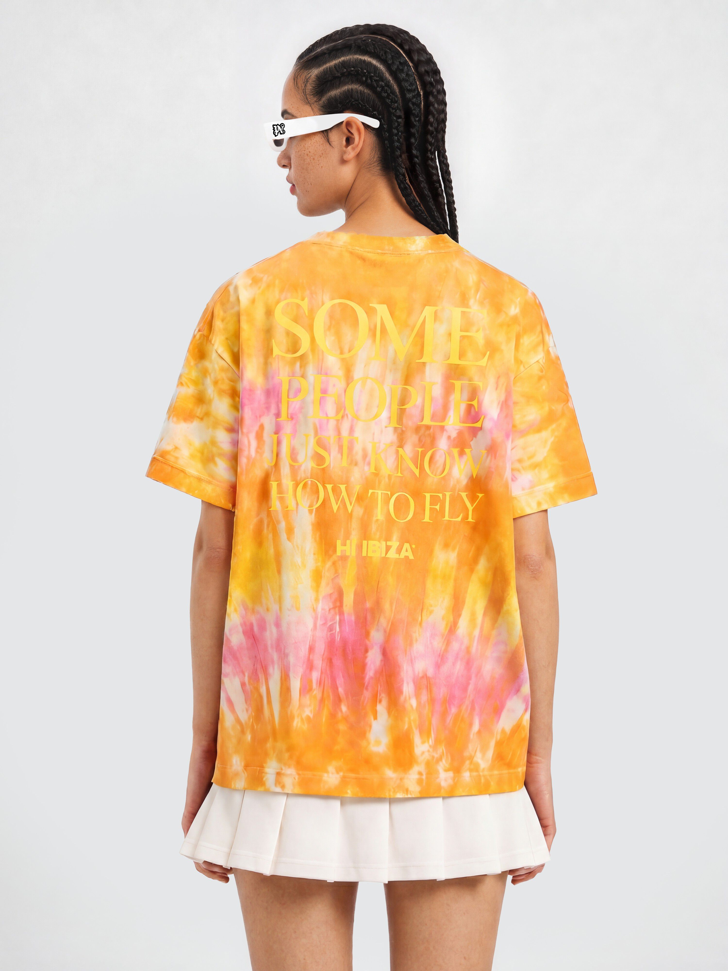 PALM ANGELS Palm Angels x Hï Ibiza Tie-dye T-shirt ORANGE - YELLOW PAMAA001JR007