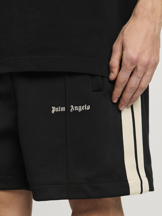 Classic Logo Track Shorts Black Off Whit PALM ANGELS Classic Logo Track Shorts Black Off Whit BLACK OFF WHITE PMCL004C99FAB001
