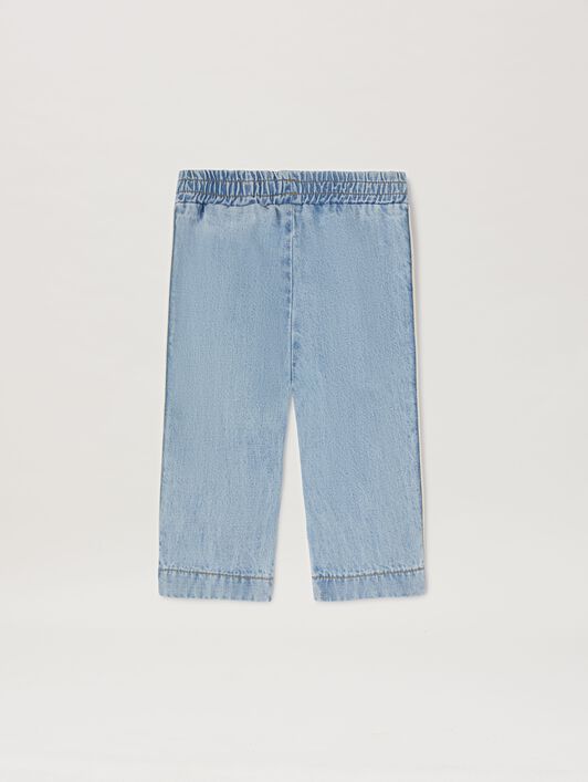 PALM ANGELS  Chambray Track pants BLUE BLUE PB4X001S25DEN001