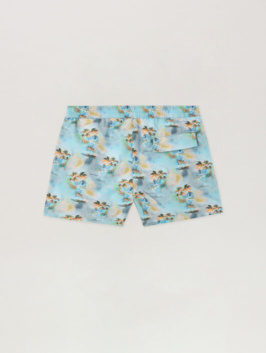 PALM ANGELS Aop Tie Dye Short Beachwear BLU BIMBO/ BABY BLUE PBFD001S26FAB001