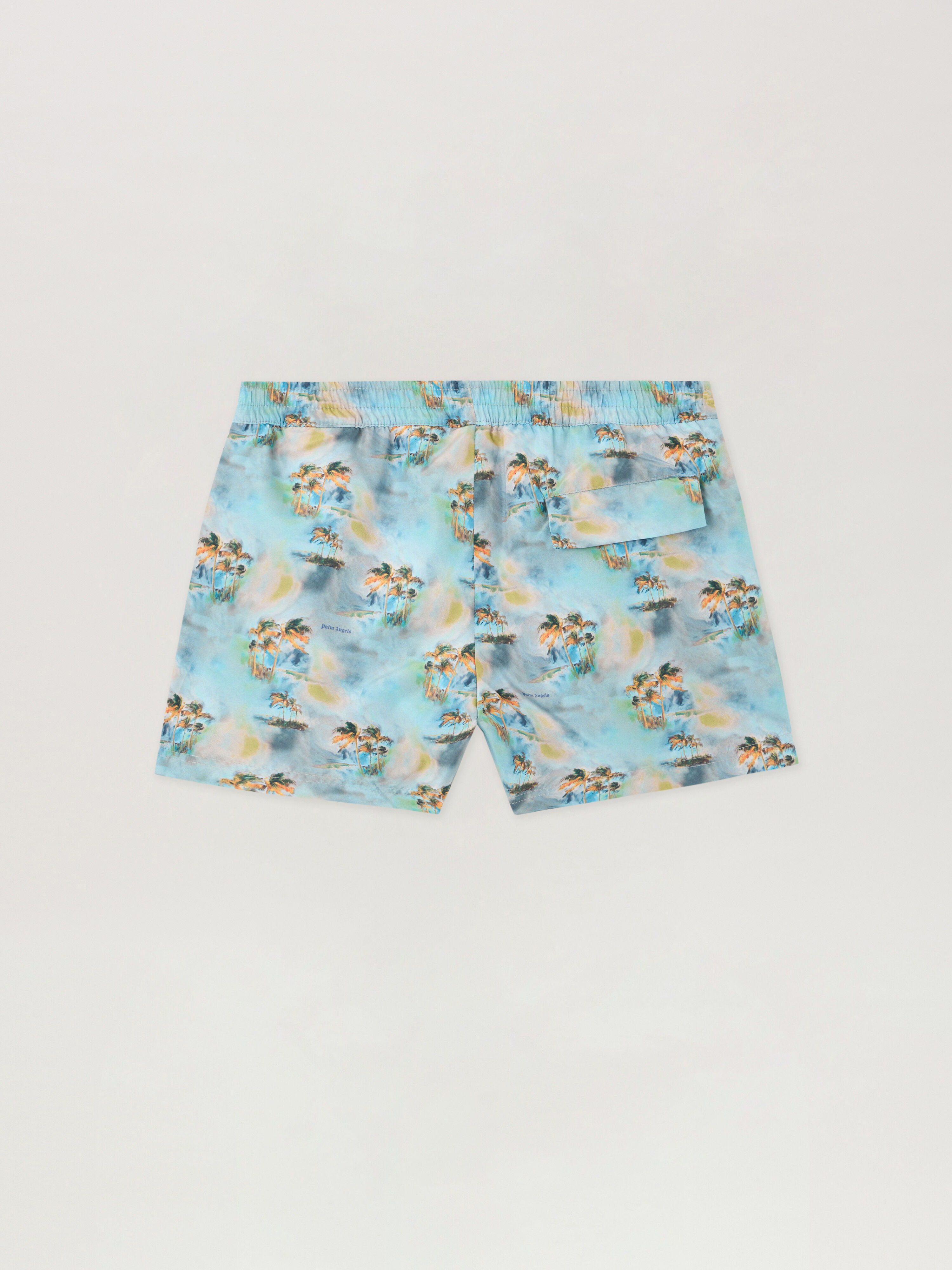 PALM ANGELS Aop Tie Dye Short Beachwear BLU BIMBO/ BABY BLUE PBFD001S26FAB001