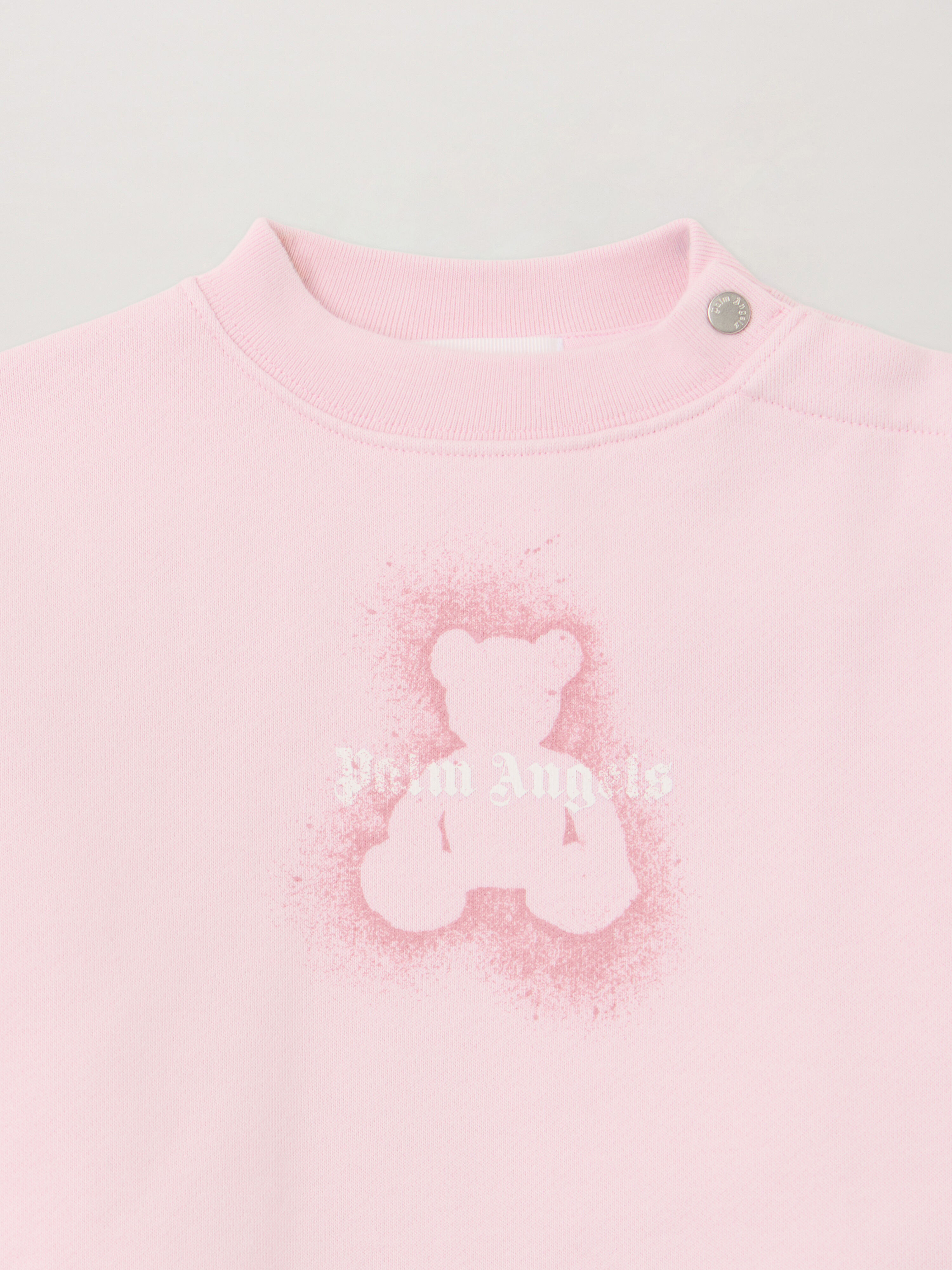 PALM ANGELS Pa Spray Bear Crewneck SOFT PINK PGXC001F25FLE003