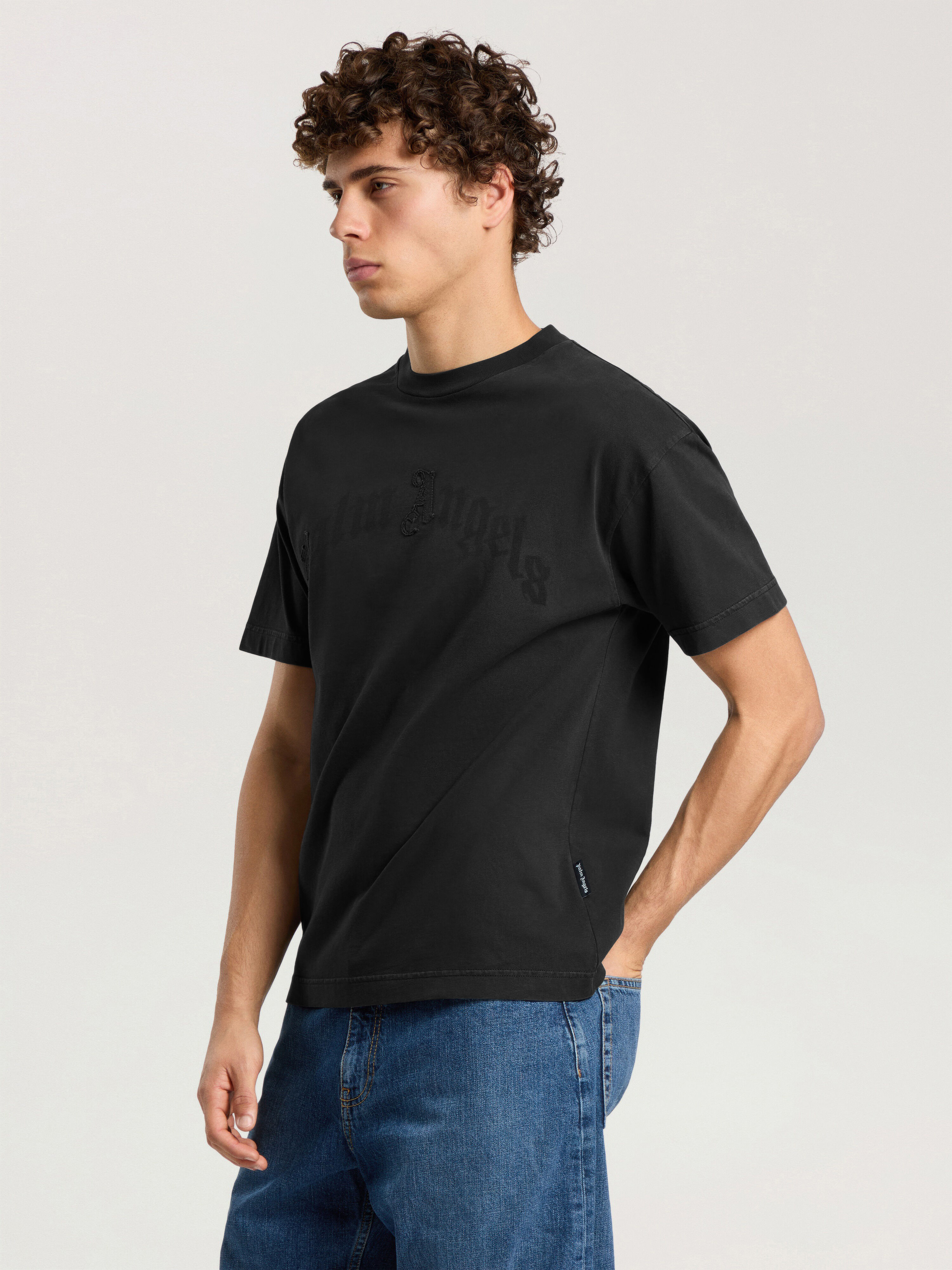 T-Shirt Con Toppe PALM ANGELS T-Shirt Con Toppe BLACK - BLACK PAMAA01F26JR06