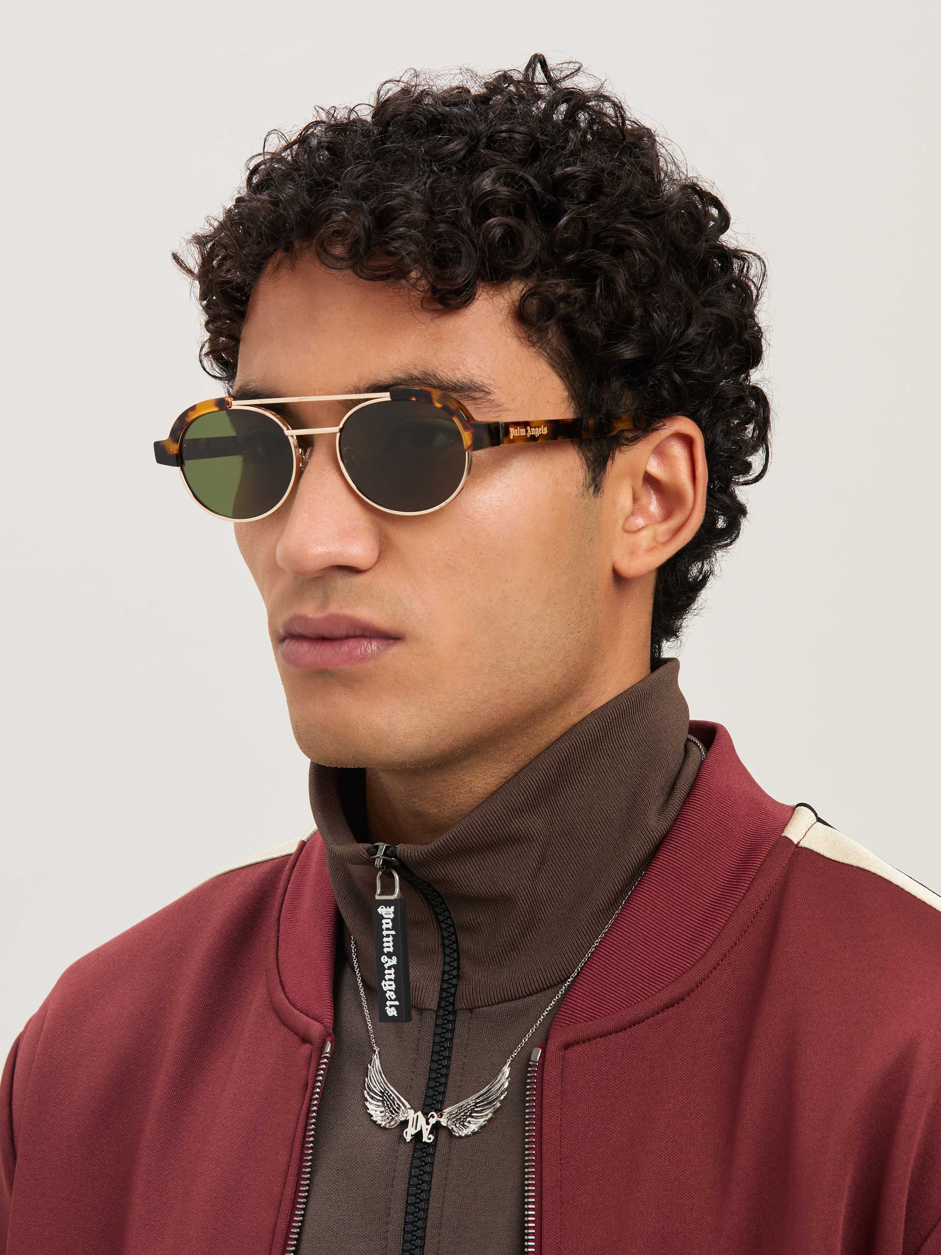 PALM ANGELS  Artesia sunglasses HAVANA GREEN PERI10CS25PLA001