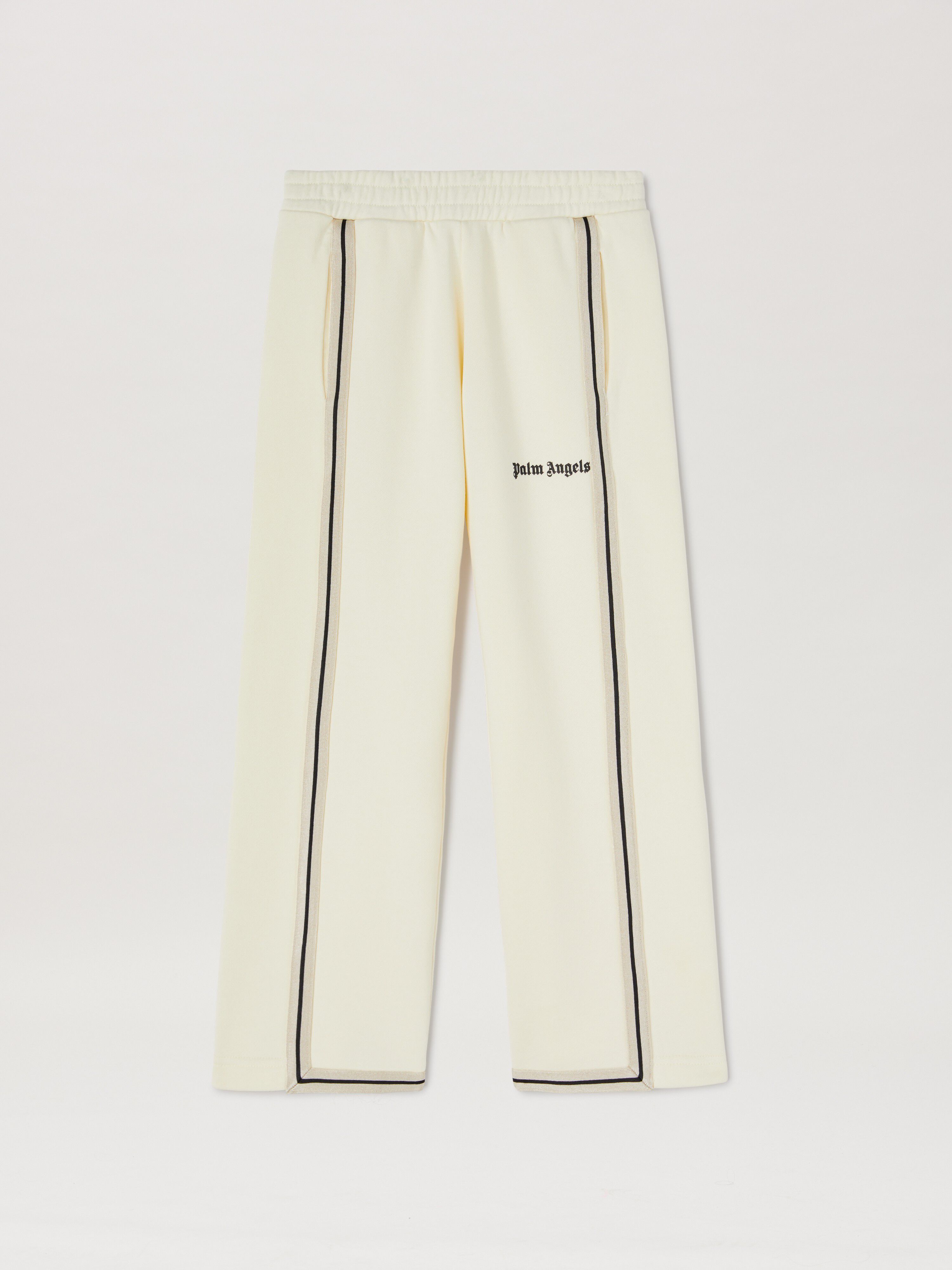 PALM ANGELS  Iconic Tape track pants BUTTER BLACK PBCH012S25FLE001