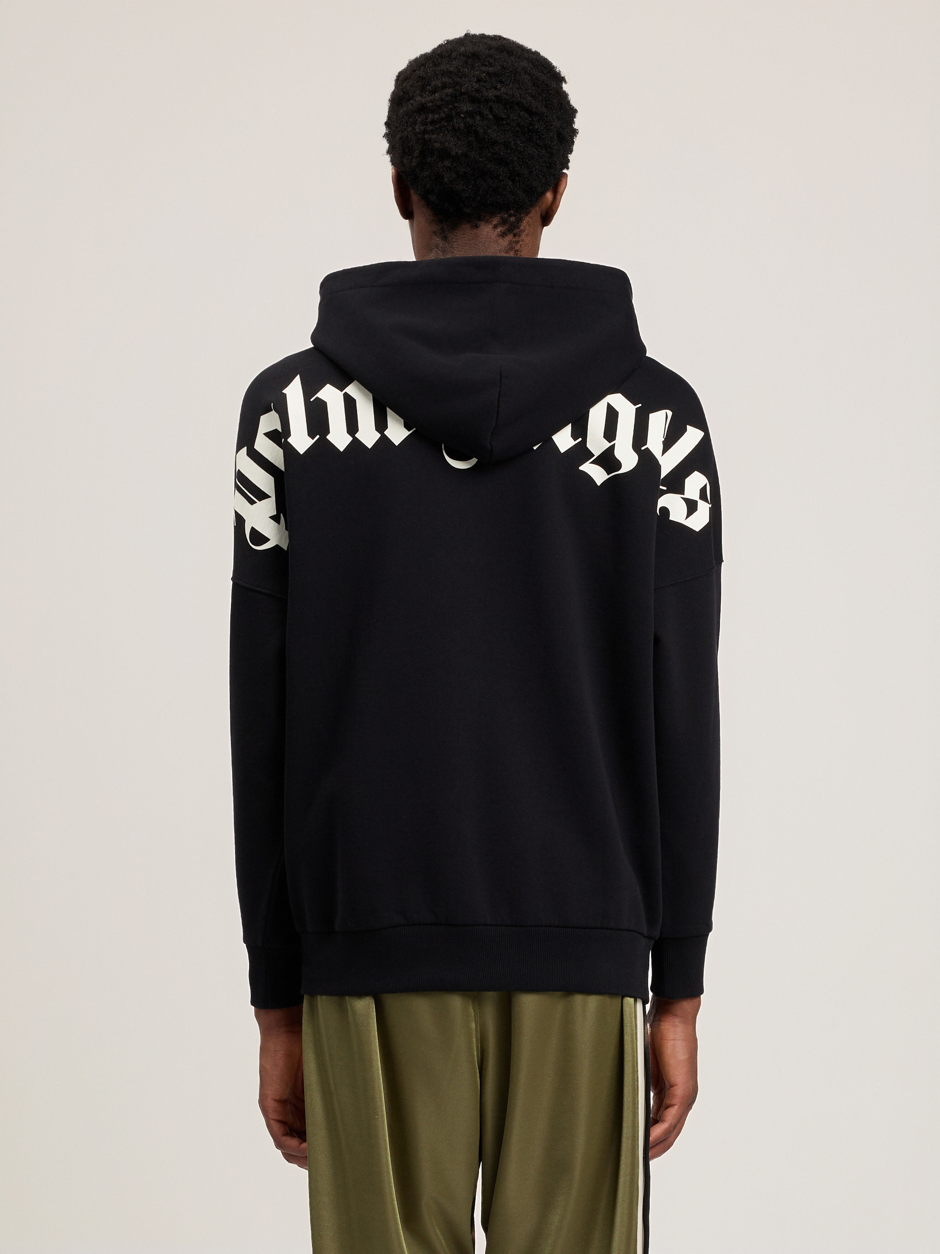Classic Logo Over Hoodie in BLACK OFF WHITE for Men | Palm Angels®