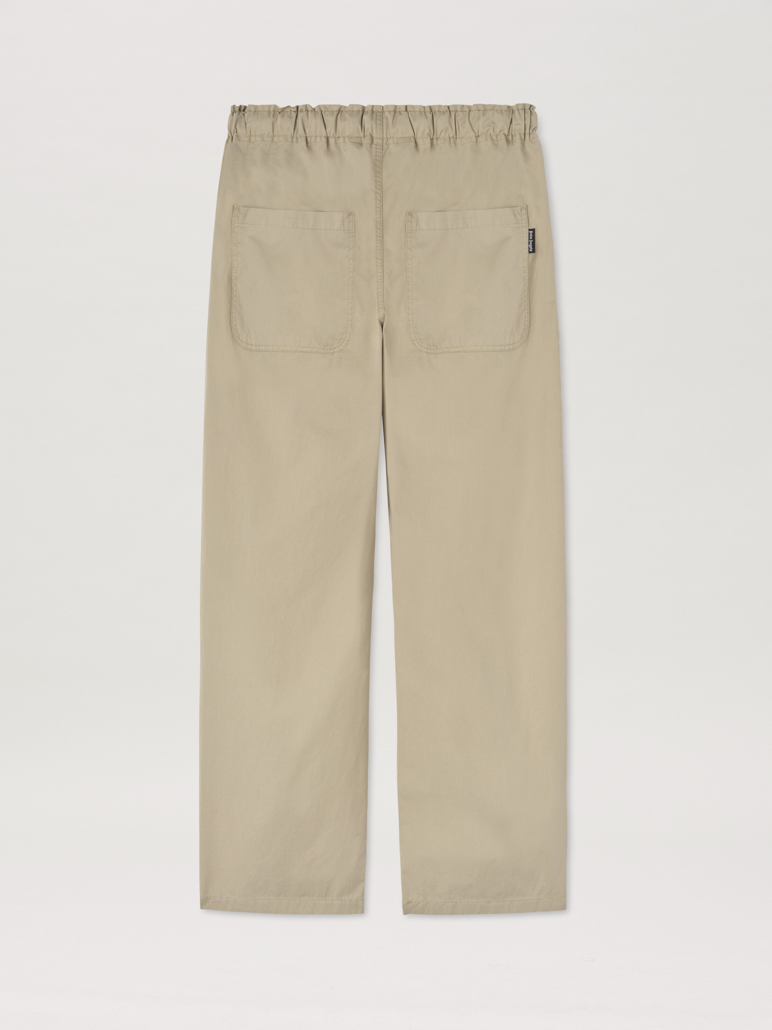 PALM ANGELS  Flame logo sweat pants BEIGE - MILITARY GREEN PMCA117S25FAB002