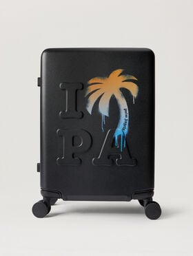 PALM ANGELS I Love PA Trolley Luggage BLACK MULTICOLOR PMNG002S26PLA002