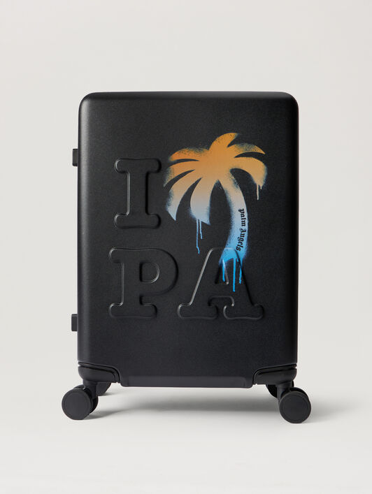 PALM ANGELS I Love PA Trolley Luggage BLACK MULTICOLOR PMNG002S26PLA002