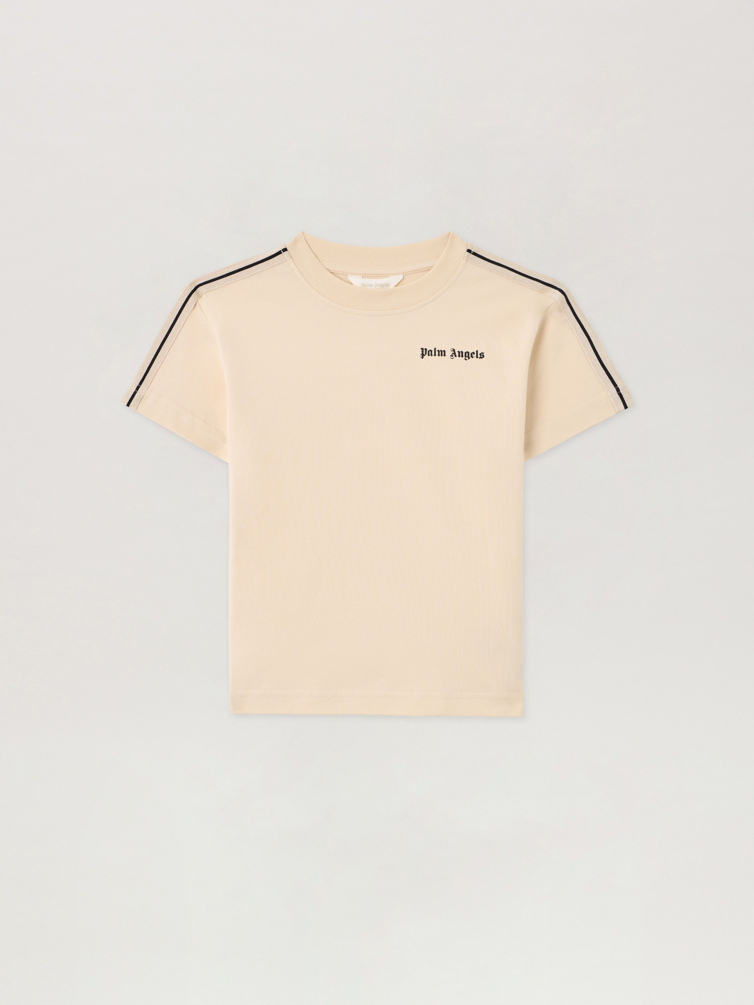 PALM ANGELS Minitrack. T-Shirt Black Off White SABBIA/SAND PBAA011S26JER001