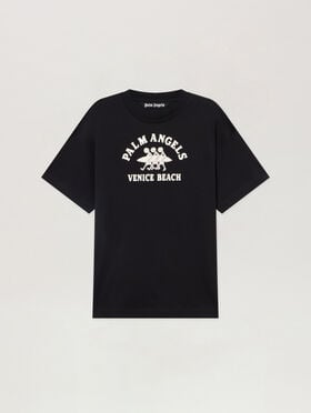 Surf Regular T-Shirt PALM ANGELS Surf Regular T-Shirt BLACK - OFF WHITE PAMAA01F26JR13