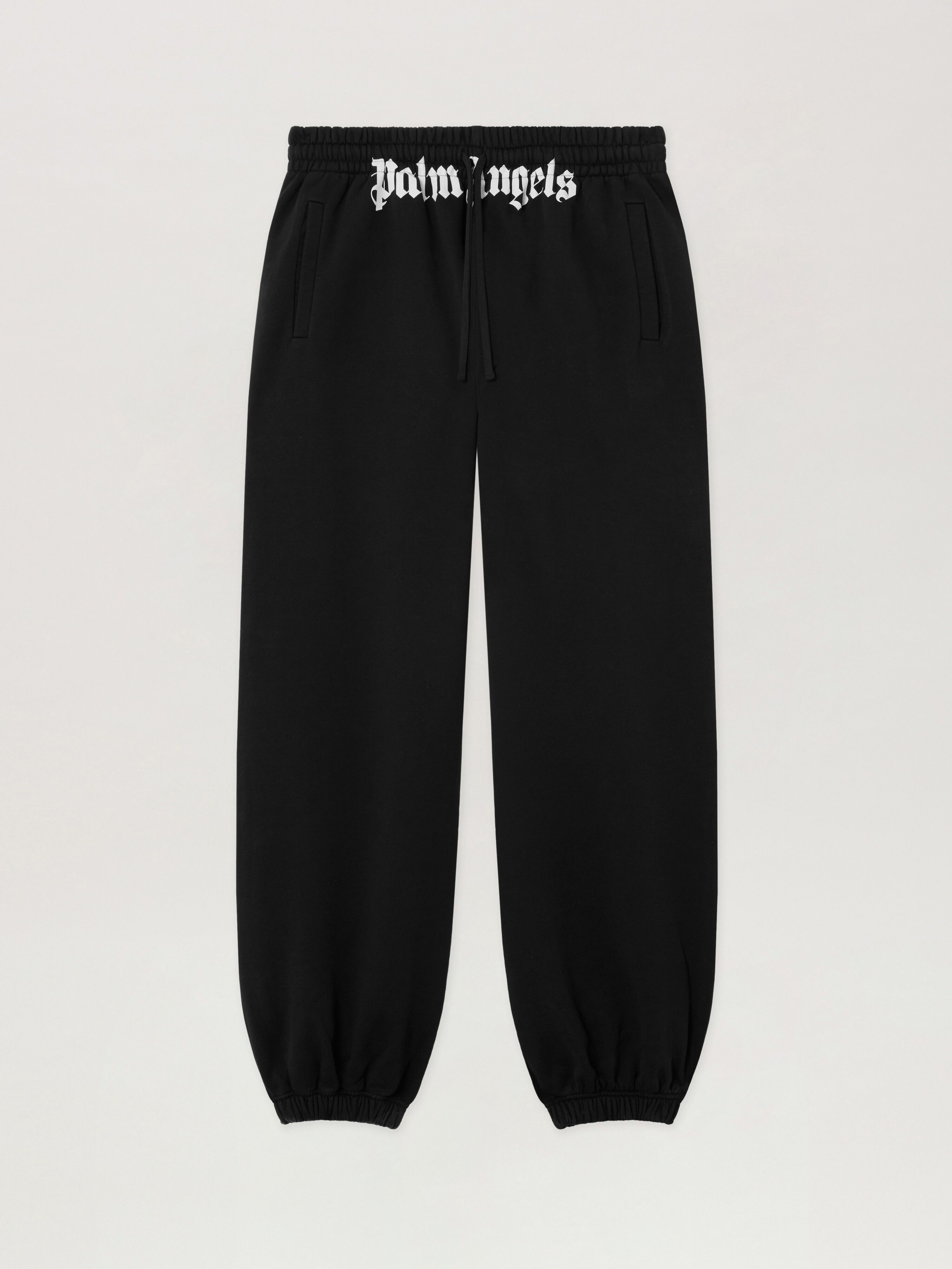 PALM ANGELS Pantaloni Della Tuta Waist Logo BLACK - OFF WHITE PAMCH01F26FL02
