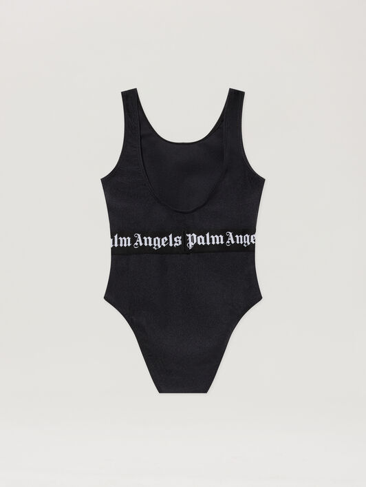 PALM ANGELS Logo Band Swimsuit NERO/BLACK PGFC002S26JER001