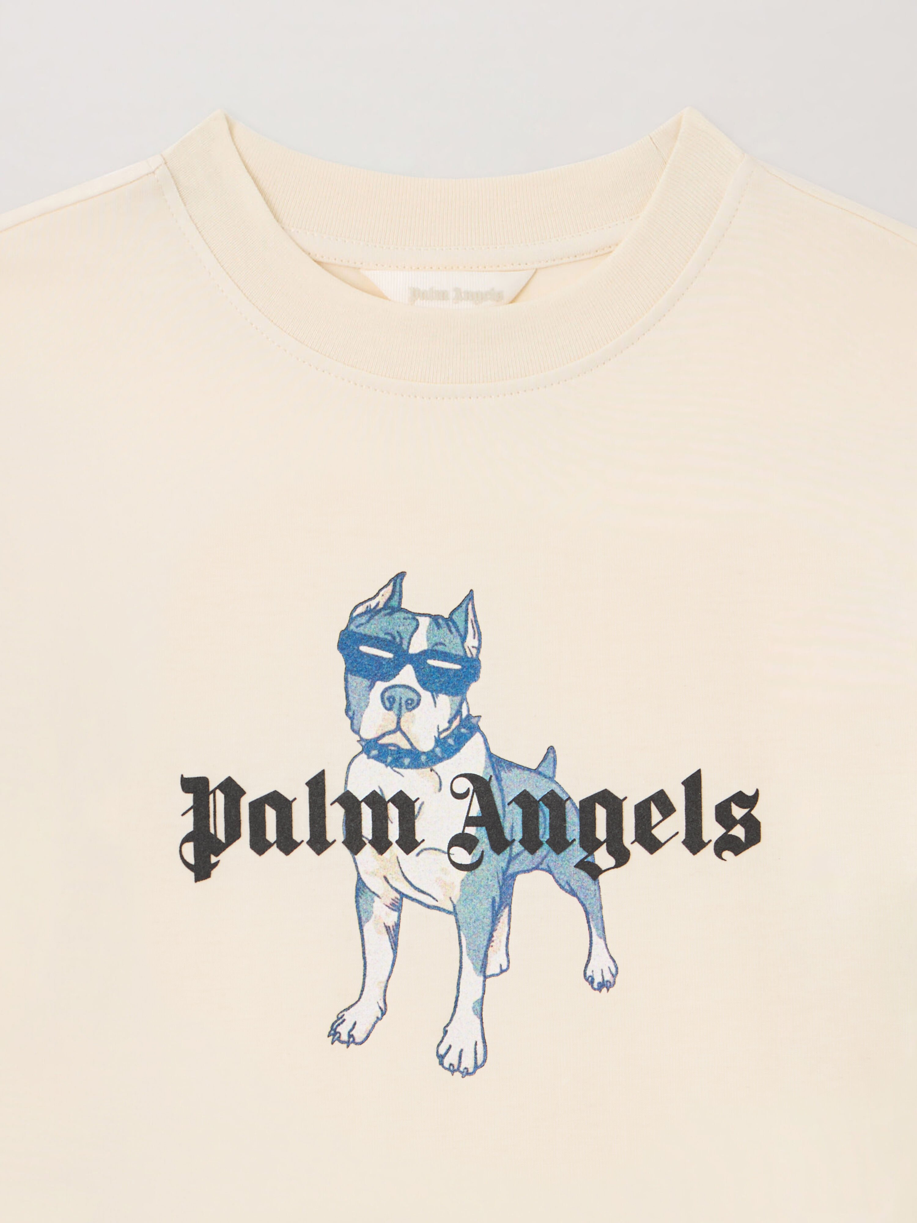 PALM ANGELS Palm Dog.Tshirt OFF WHITE PBAA003S26JER008