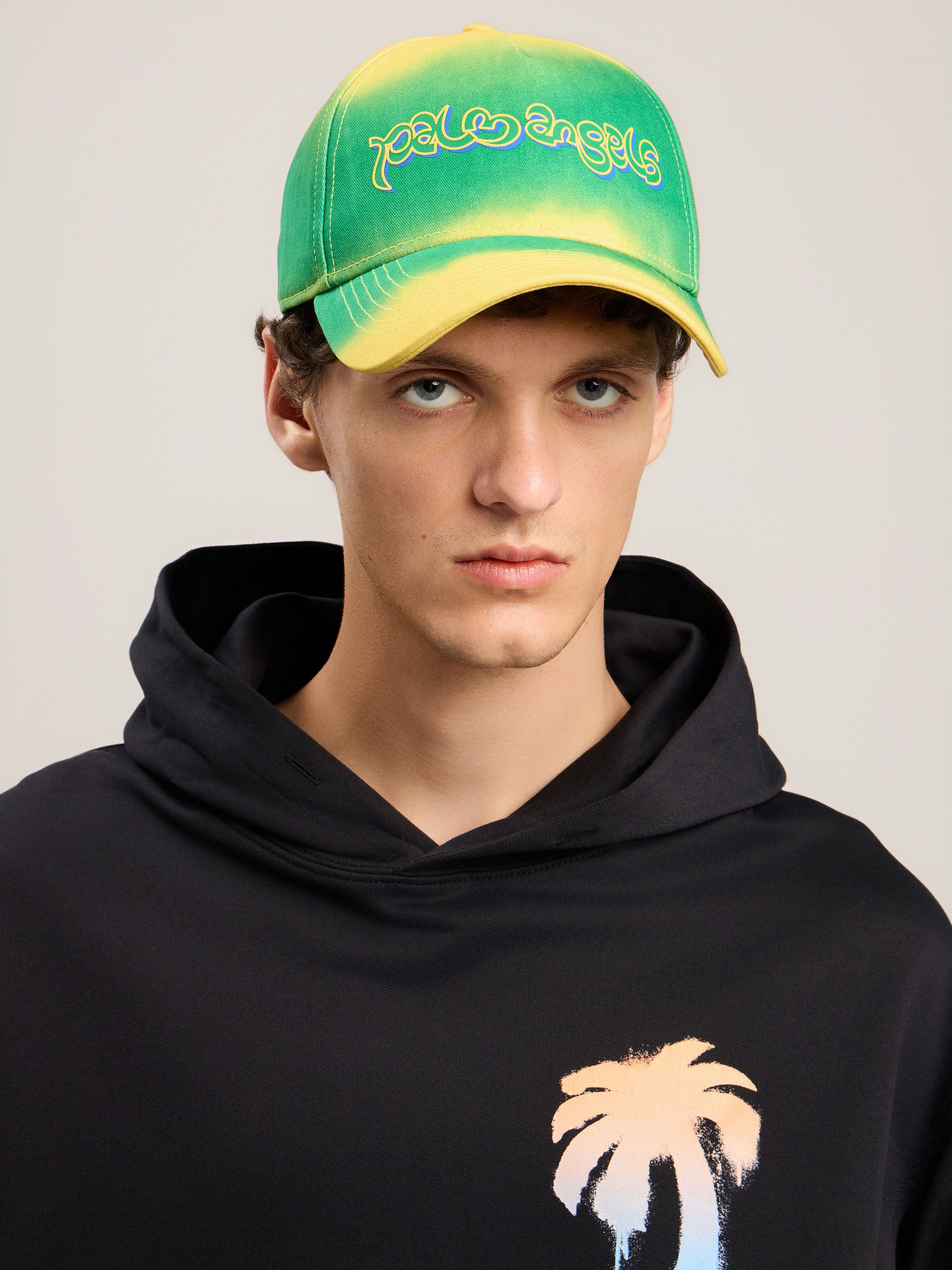 Thai Logo Tie Dye Cap in YELLOW GREEN for Men | Palm Angels®
