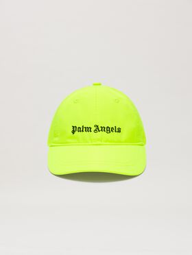 PALM ANGELS  Logo Baseball Cap YELLOW FLUO BLACK PBRA005S25KNI001