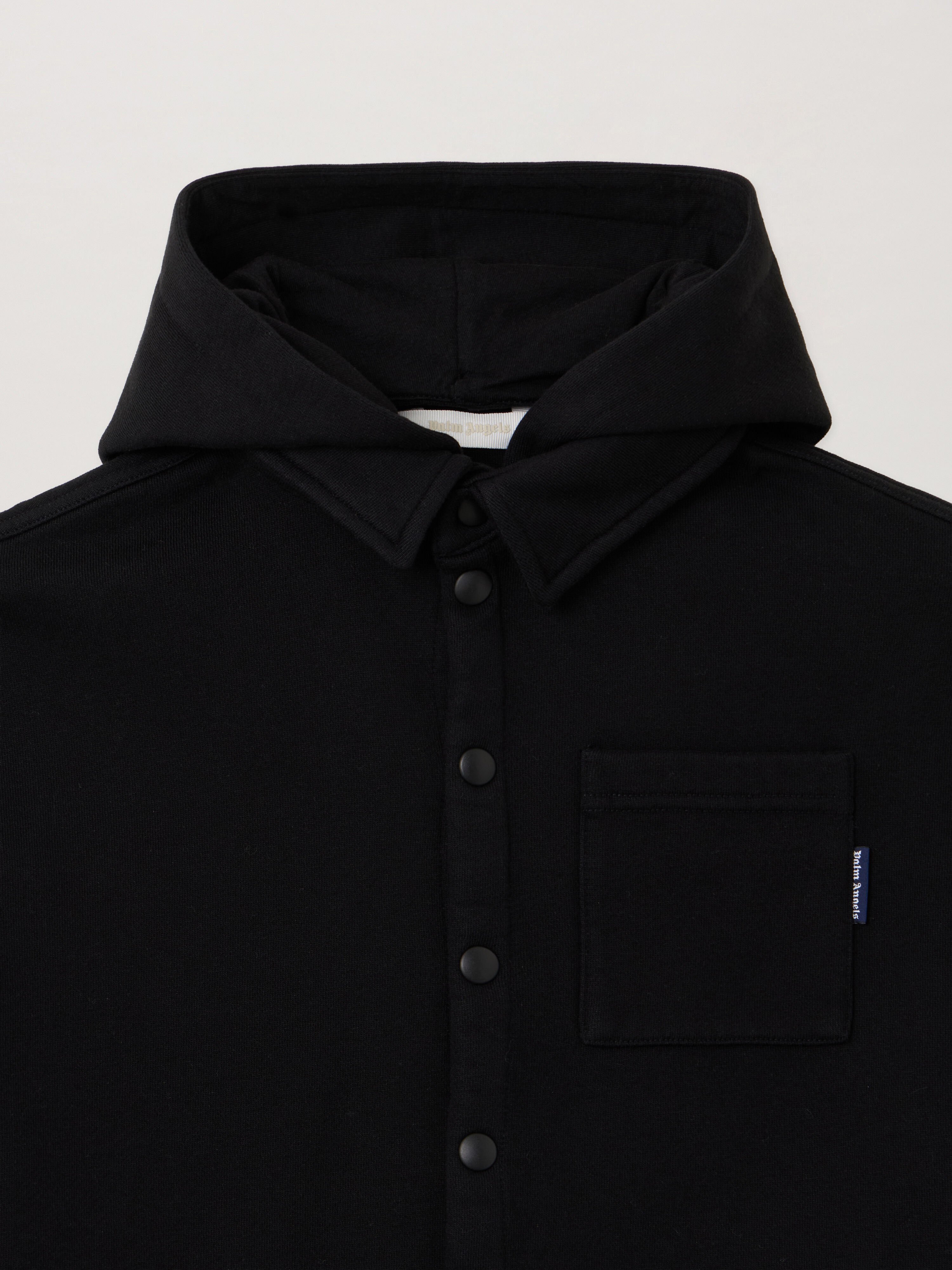 Oversized Logo Hoodie in BLACK - LIGHT BLUE | Palm Angels®