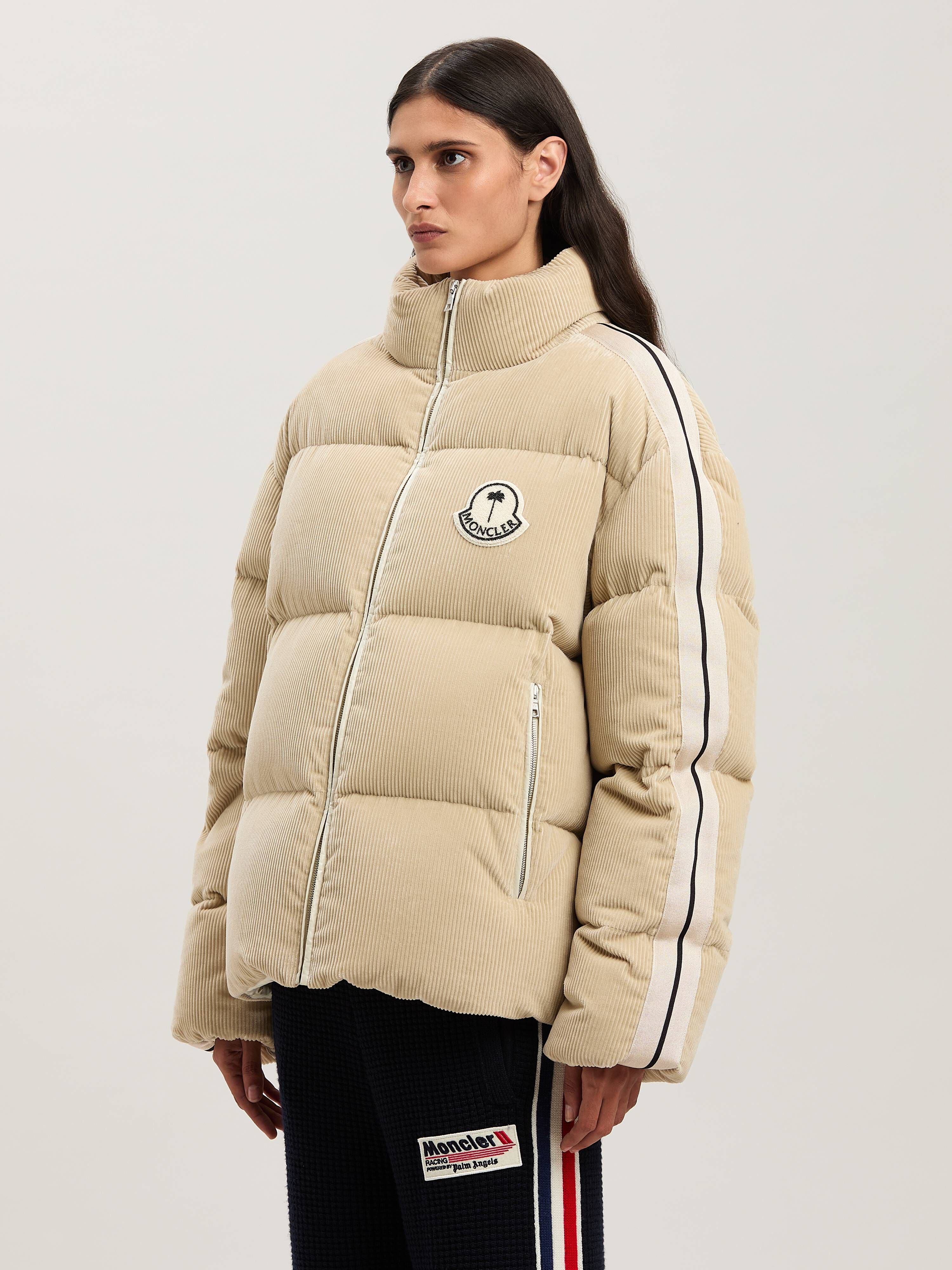 PALM ANGELS  Abrolhos down jacket Moncler x Palm Angels BEIGE - WHITE PMEJ008T25FAB001