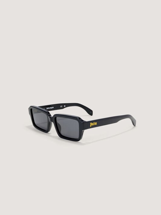 Homer Black Lens Sunglasses PALM ANGELS Homer Black Lens Sunglasses SHINY BLACK PA1025100753