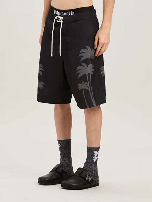 PALMS SWIMSHORTS PALM ANGELS PALMS SWIMSHORTS BLACK - BLACK PMFD017S25FAB003