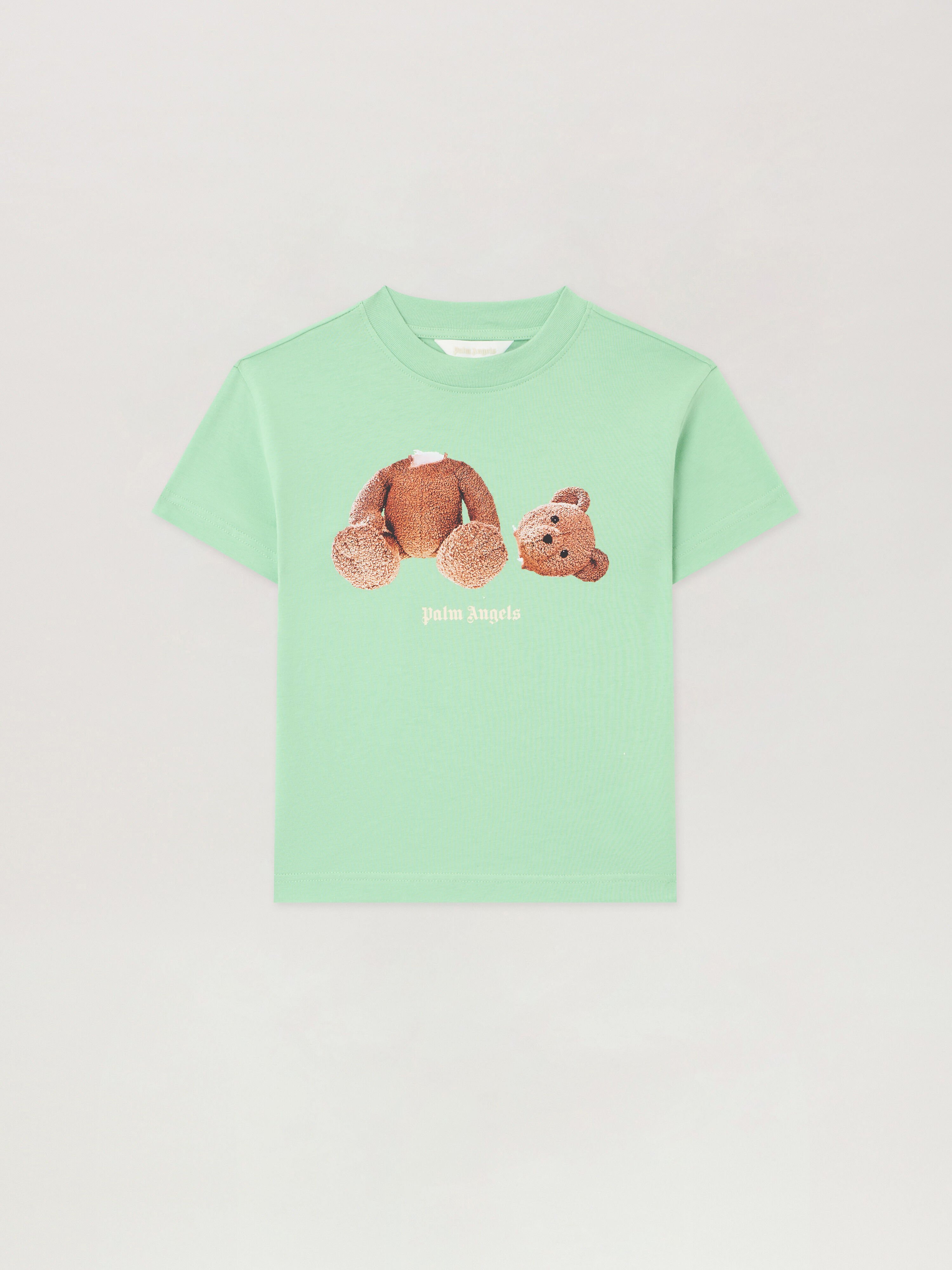 PALM ANGELS Palm Angels Bear T-Shirt VERDE/GREEN PBAA003S26JER001