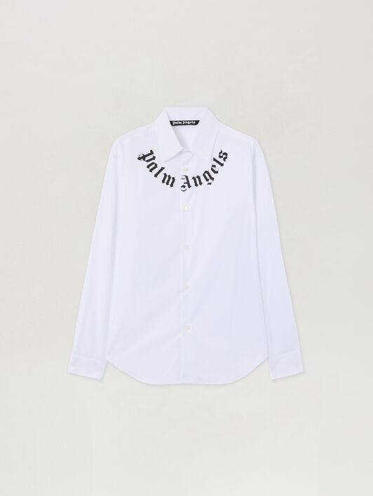 Neck Logo Shirt PALM ANGELS Neck Logo Shirt OFF WHITE - BLACK PAMGE001FB001