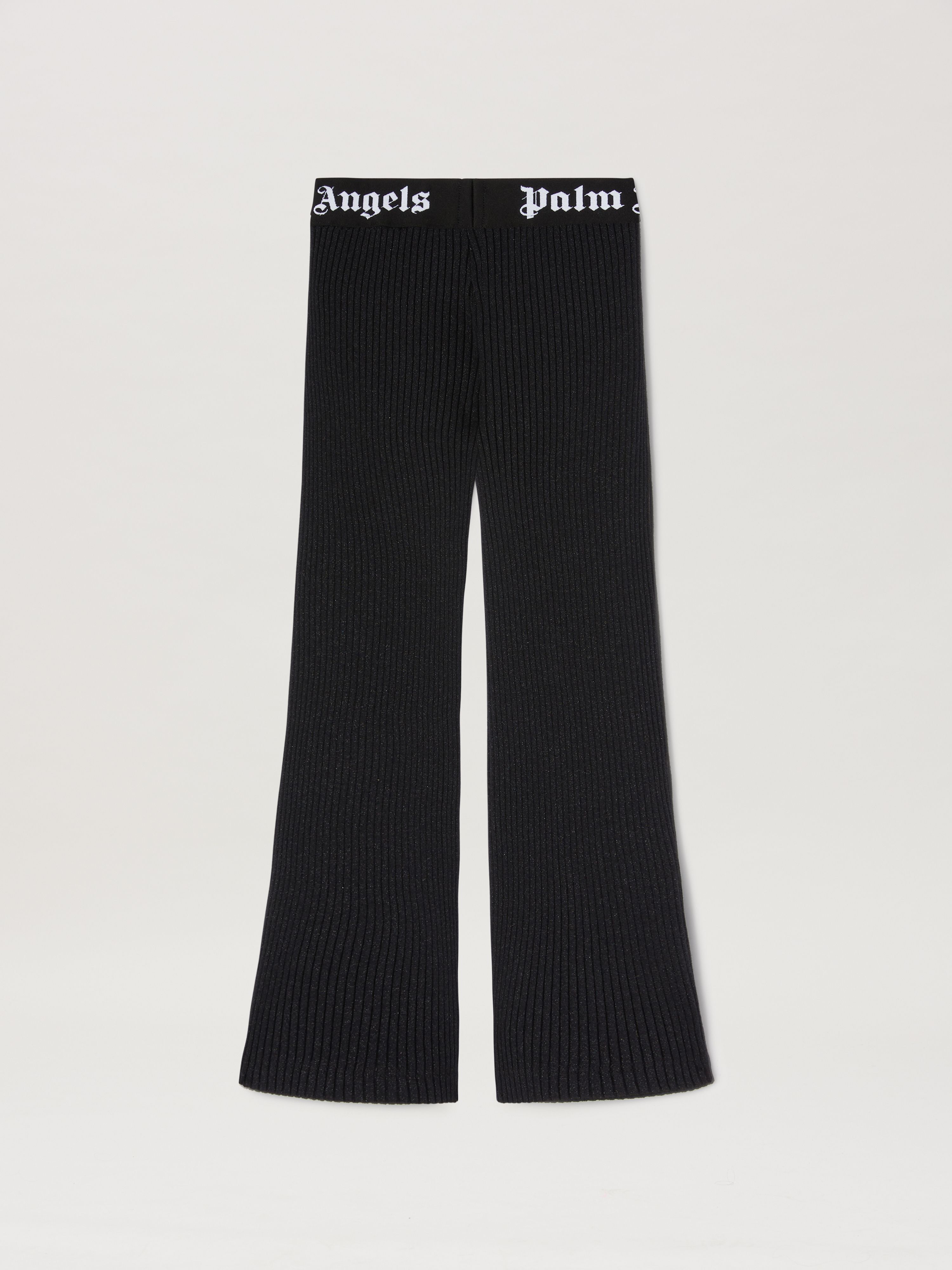 PALM ANGELS  Lurex flare pants BLACK BLACK PGCA016S25JER001
