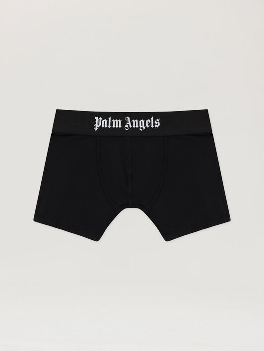 PALM ANGELS Trunks Bipack BLACK WHITE PMUH009C99FAB003