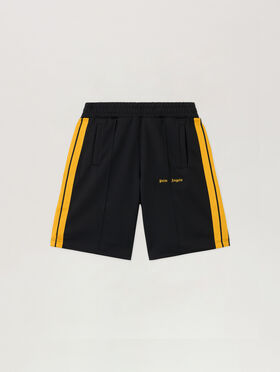 PALM ANGELS Classic Logo Color Trk Short BLACK - YELLOW PMCL009F25FAB001