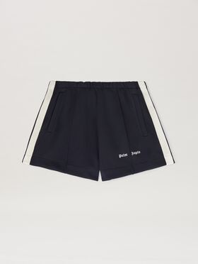 PALM ANGELS  Classic logo Track shorts BLACK - OFF WHITE PWCH025S25FLE002