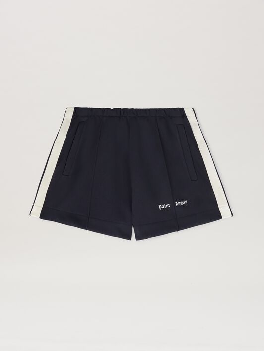 PALM ANGELS  Classic logo Track shorts BLACK - OFF WHITE PWCL005C99FAB002