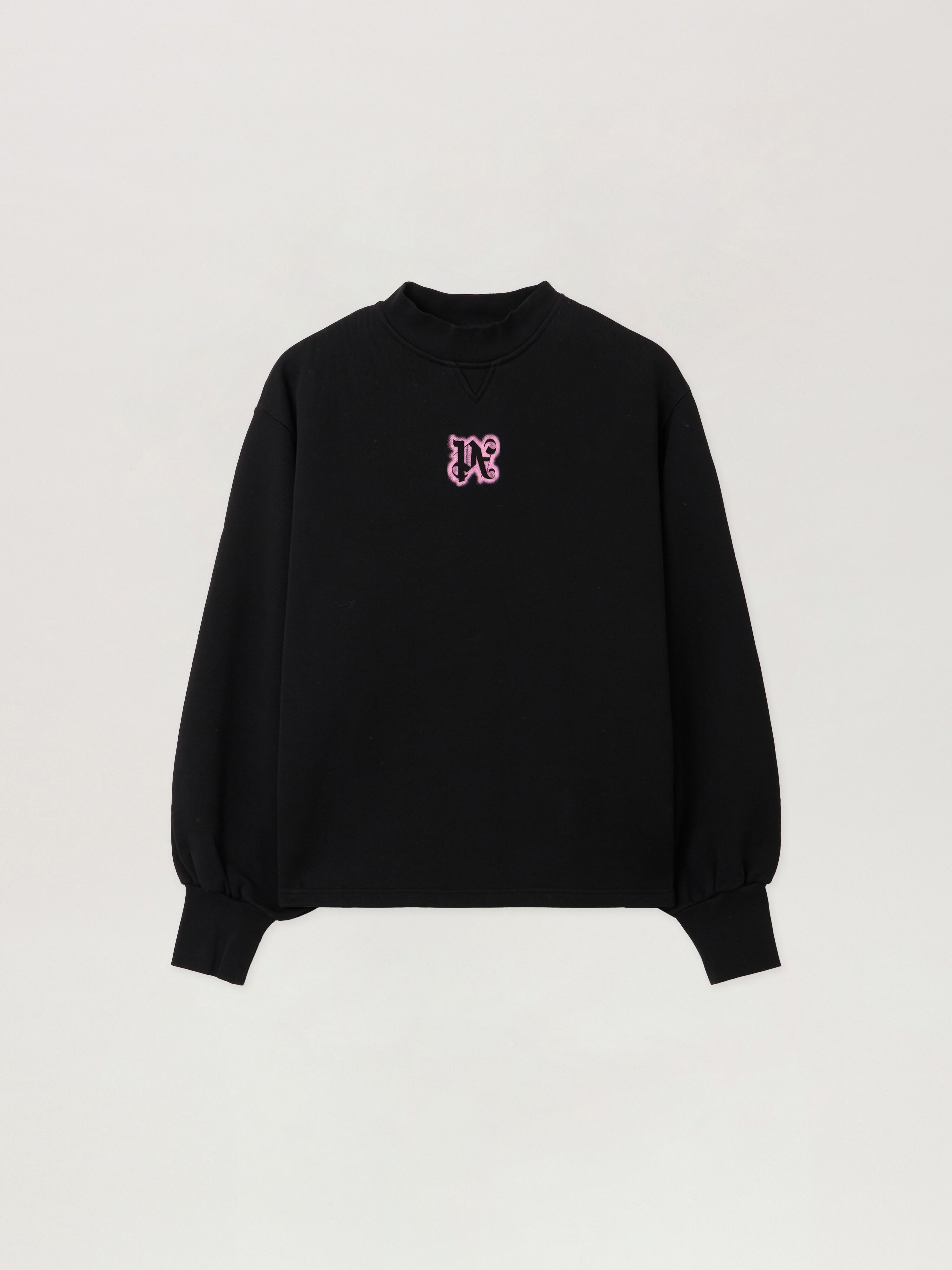 Neon Balloon Crew Sweatshirt PALM ANGELS Neon Balloon Crew Sweatshirt BLACK - PINK PWBA05CF25FLE003