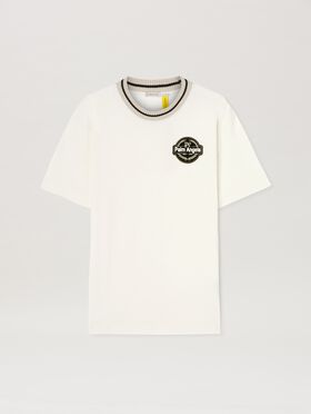PALM ANGELS  single Patch T-shirt Moncler x Palm Angels WHITE - BLACK PMAA106T25JER001