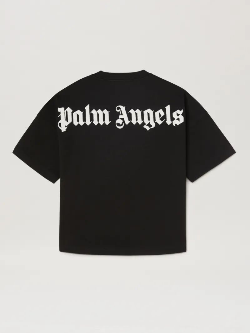 PALM ANGELS  Classic and Overlogo T-shirt BLACK OFF WHITE PBAA002C99JER002