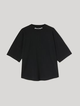 PALM ANGELS Classic Logo Over Tee BLACK - WHITE PWAA023C99JER002