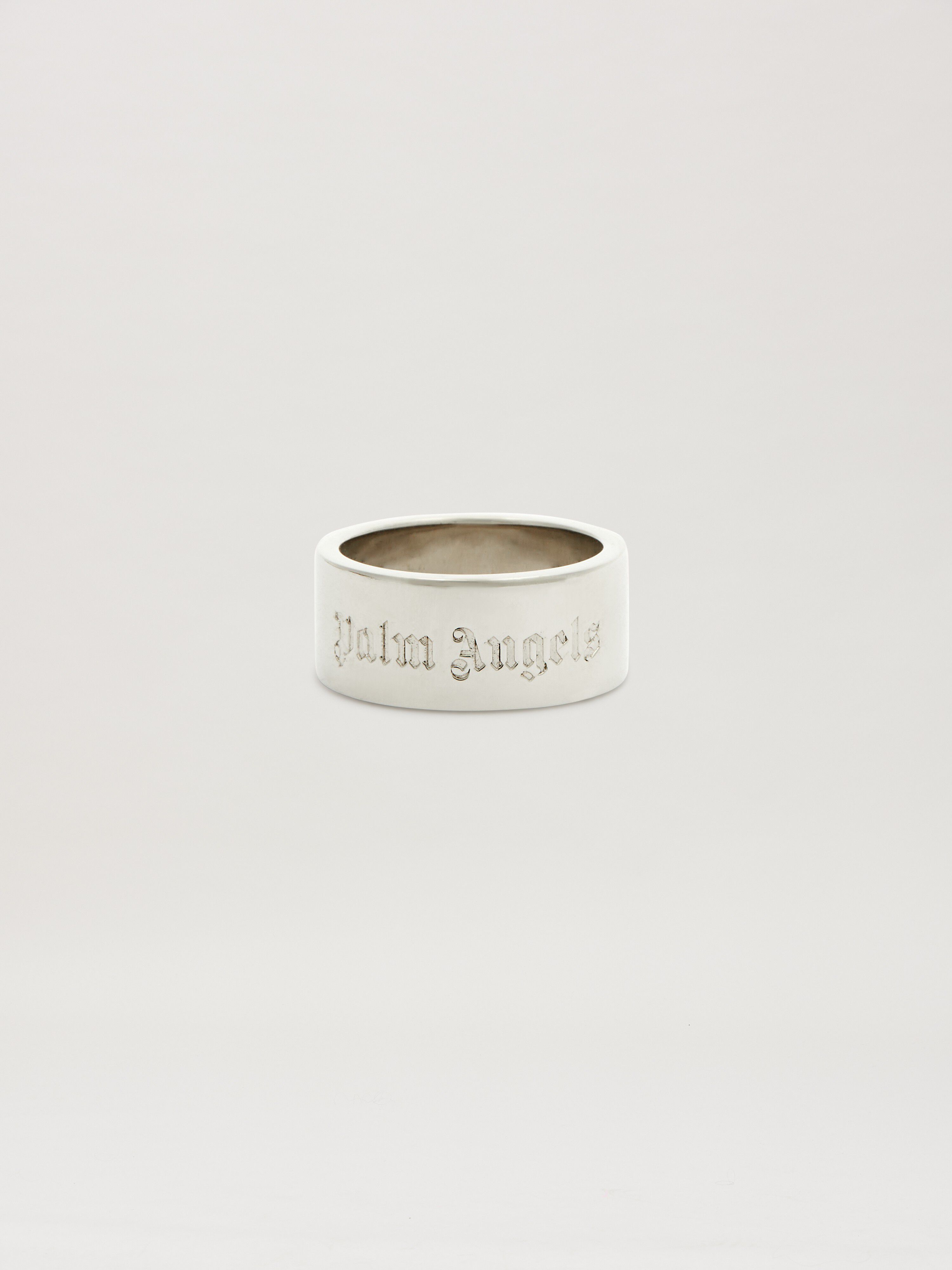 PALM ANGELS  Logo band ring SILVER - SILVER PMOC028S25MAT001