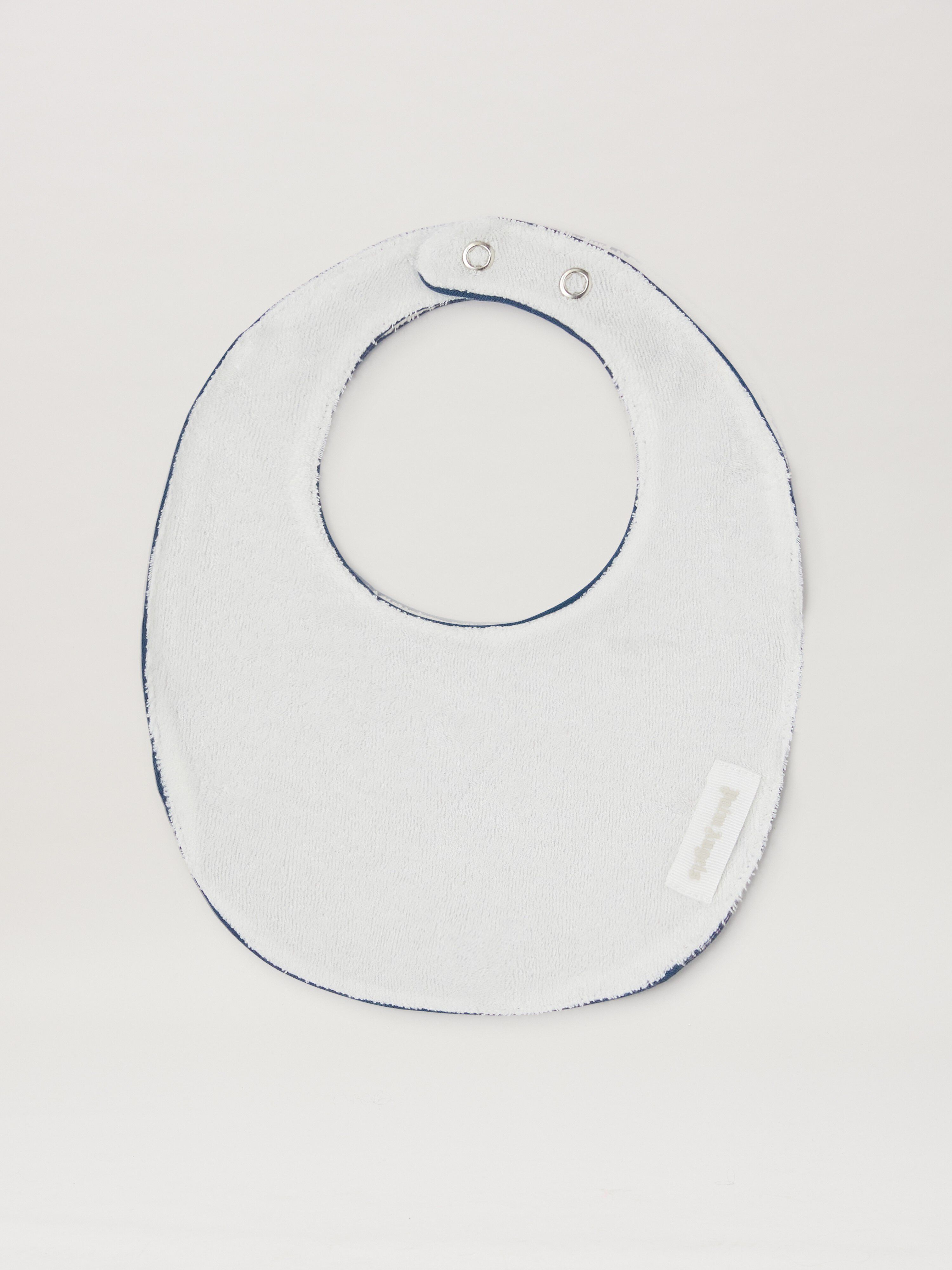 PALM ANGELS  Curved logo bib BLUE OFFWHITE PBXA001S25JER001