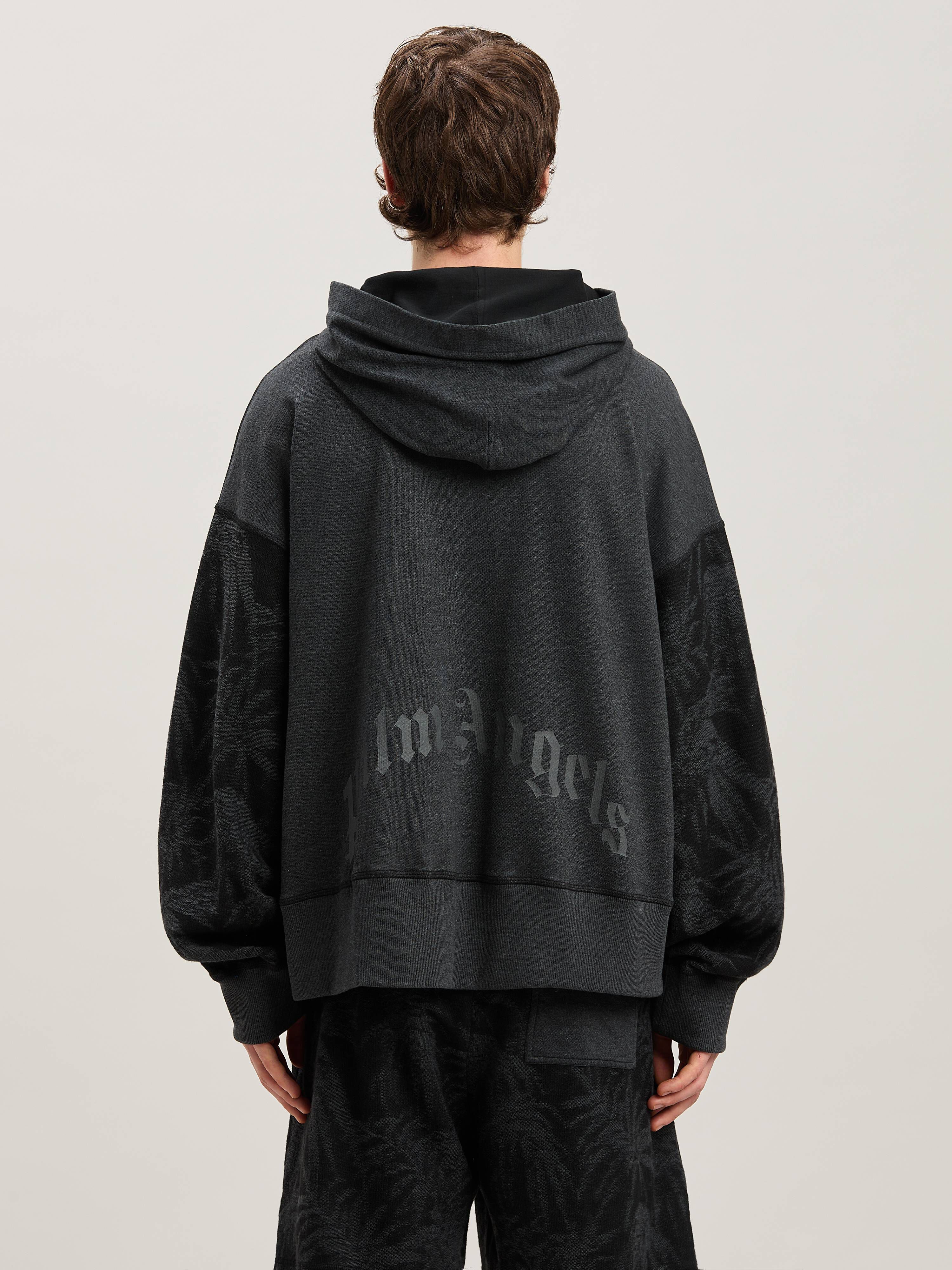 PALM ANGELS  Palmen Hoodie BLACK - GREY PMBB169S25FAB001